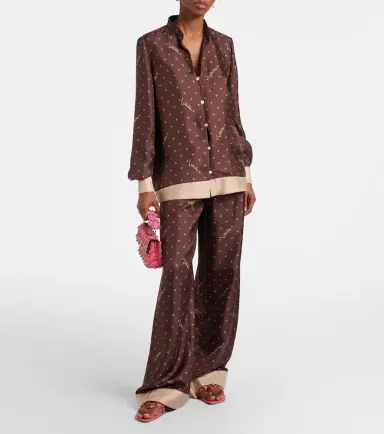 Valentino Printed silk twill pajama shirt | Thumbnail 6 Valentino Printed silk twill pajama shirt | Thumbnail 6