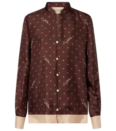 Valentino Printed silk twill pajama shirt | Thumbnail 1 Valentino Printed silk twill pajama shirt | Thumbnail 1