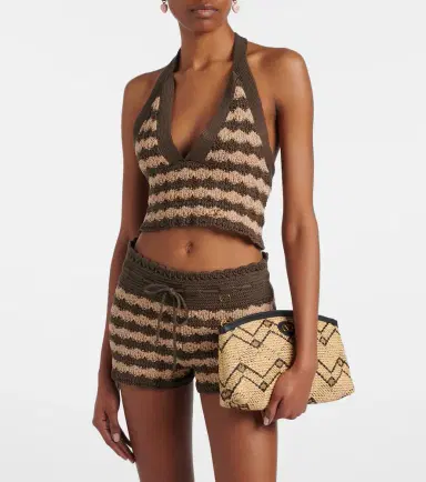 Valentino Striped knitted cotton crop top | Thumbnail 3 Valentino Striped knitted cotton crop top | Thumbnail 3