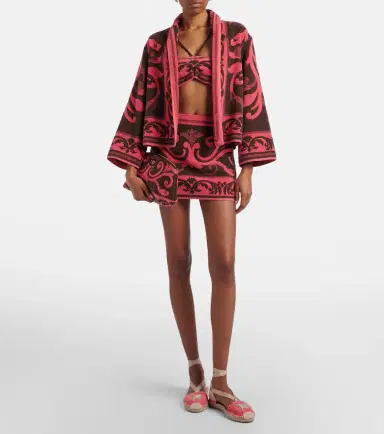 Valentino Cotton terry jacquard bra top | Thumbnail 2 Valentino Cotton terry jacquard bra top | Thumbnail 2
