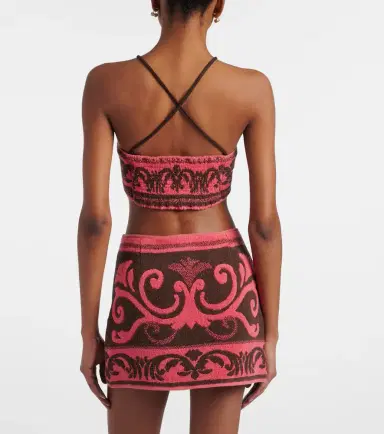 Valentino Cotton terry jacquard bra top | Thumbnail 5 Valentino Cotton terry jacquard bra top | Thumbnail 5