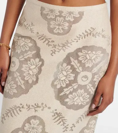 Valentino Floral cotton-blend midi skirt | Thumbnail 2 Valentino Floral cotton-blend midi skirt | Thumbnail 2