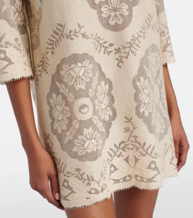 Valentino VGold floral cotton-blend tunic | Thumbnail 5 Valentino VGold floral cotton-blend tunic | Thumbnail 5