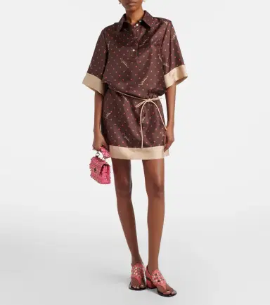 Valentino Printed silk twill shirt dress | Thumbnail 2 Valentino Printed silk twill shirt dress | Thumbnail 2