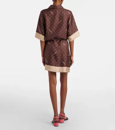 Valentino Printed silk twill shirt dress | Thumbnail 3 Valentino Printed silk twill shirt dress | Thumbnail 3