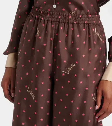 Valentino Printed silk twill palazzo pants | Thumbnail 3 Valentino Printed silk twill palazzo pants | Thumbnail 3