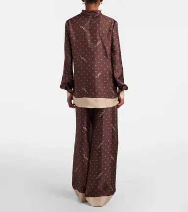 Valentino Printed silk twill palazzo pants | Thumbnail 5 Valentino Printed silk twill palazzo pants | Thumbnail 5