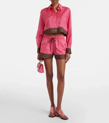 Valentino Printed cotton shorts | Thumbnail 2 Valentino Printed cotton shorts | Thumbnail 2