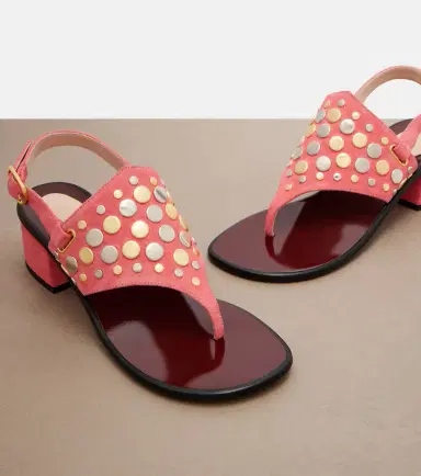 Valentino Garavani Resort studded suede thong sandals | Thumbnail 2 Valentino Garavani Resort studded suede thong sandals | Thumbnail 2
