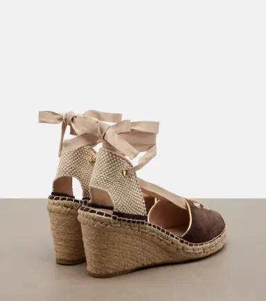 Valentino Garavani VLogo suede espadrille wedges | Thumbnail 2 Valentino Garavani VLogo suede espadrille wedges | Thumbnail 2
