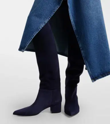 Gianvito Rossi Suede knee-high boots | Thumbnail 5 Gianvito Rossi Suede knee-high boots | Thumbnail 5