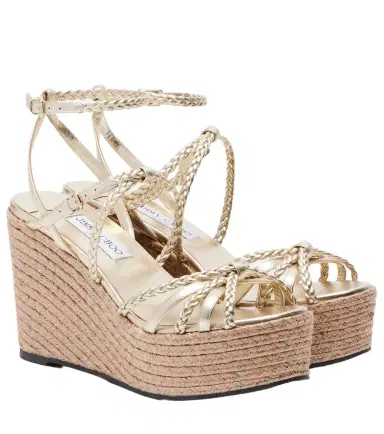 Jimmy Choo Nyra braided leather espadrille wedges | Thumbnail 1 Jimmy Choo Nyra braided leather espadrille wedges | Thumbnail 1