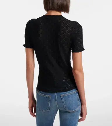 Gucci GG cotton-blend devoré T-shirt | Thumbnail 4 Gucci GG cotton-blend devoré T-shirt | Thumbnail 4
