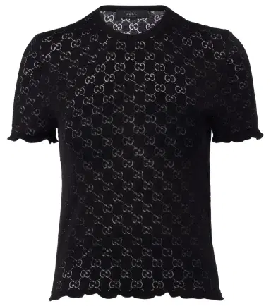 Gucci GG cotton-blend devoré T-shirt | Thumbnail 1 Gucci GG cotton-blend devoré T-shirt | Thumbnail 1