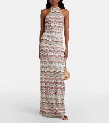 Missoni Zigzag halterneck sequined lamé maxi dress | Thumbnail 2 Missoni Zigzag halterneck sequined lamé maxi dress | Thumbnail 2