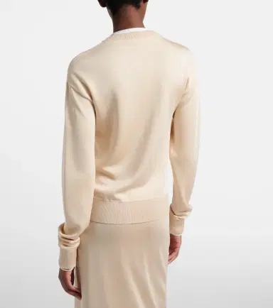 Bottega Veneta Nodo Quadro layered silk cardigan | Thumbnail 5 Bottega Veneta Nodo Quadro layered silk cardigan | Thumbnail 5