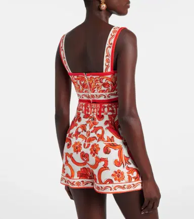 Dolce & Gabbana Majolica printed crop top | Thumbnail 3 Dolce & Gabbana Majolica printed crop top | Thumbnail 3