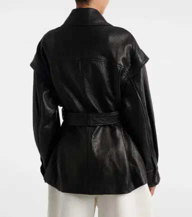 Nour Hammour Perrin belted leather jacket | Thumbnail 6 Nour Hammour Perrin belted leather jacket | Thumbnail 6