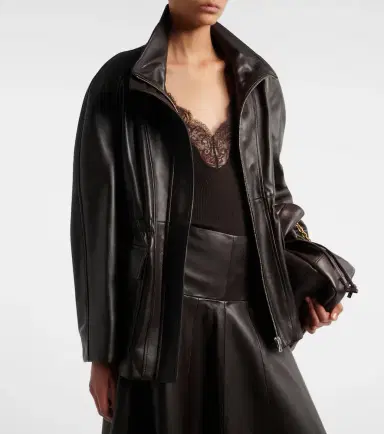 Nour Hammour Quai leather jacket | Thumbnail 4 Nour Hammour Quai leather jacket | Thumbnail 4
