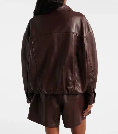Nour Hammour Roland leather bomber jacket | Thumbnail 3 Nour Hammour Roland leather bomber jacket | Thumbnail 3