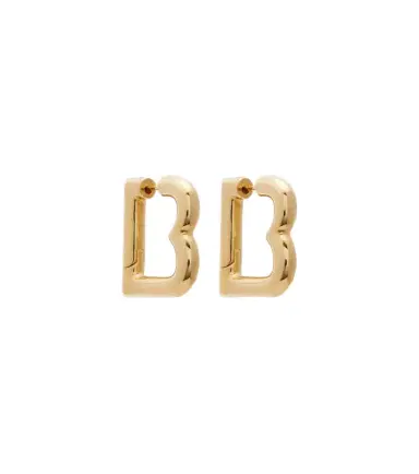 Balenciaga Eisa B hoop earrings | Thumbnail 1 Balenciaga Eisa B hoop earrings | Thumbnail 1