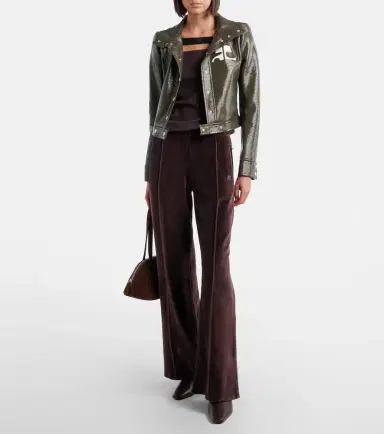Courrèges Courrèges Cotton-blend velvet sweatpants | Thumbnail 2 Courrèges Courrèges Cotton-blend velvet sweatpants | Thumbnail 2