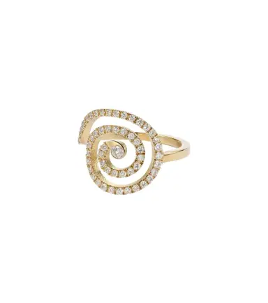 Ileana Makri Spira 18kt gold ring with diamonds | Thumbnail 1 Ileana Makri Spira 18kt gold ring with diamonds | Thumbnail 1
