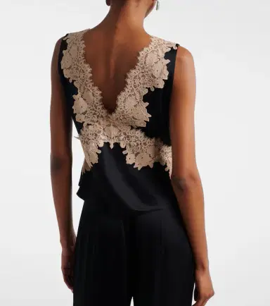 Rixo Emmie lace-trimmed satin top | Thumbnail 3 Rixo Emmie lace-trimmed satin top | Thumbnail 3
