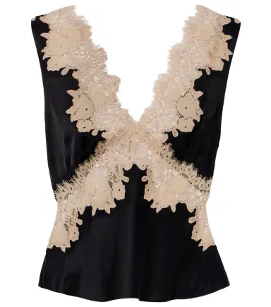 Rixo Emmie lace-trimmed satin top | Thumbnail 1 Rixo Emmie lace-trimmed satin top | Thumbnail 1