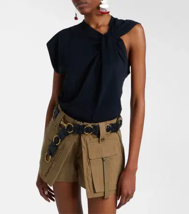 Isabel Marant Nayda gathered cotton jersey T-shirt | Thumbnail 2 Isabel Marant Nayda gathered cotton jersey T-shirt | Thumbnail 2