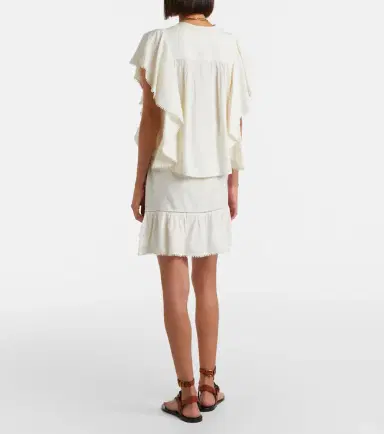 Marant Étoile Marlie ruffled crochet-trimmed blouse | Thumbnail 5 Marant Étoile Marlie ruffled crochet-trimmed blouse | Thumbnail 5