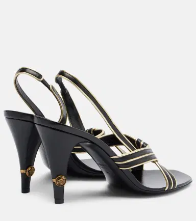 Versace Gianni leather slingback sandals | Thumbnail 2 Versace Gianni leather slingback sandals | Thumbnail 2
