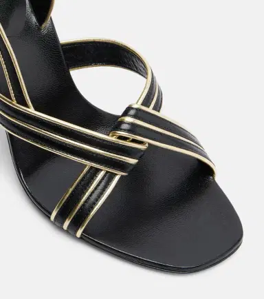 Versace Gianni leather slingback sandals | Thumbnail 3 Versace Gianni leather slingback sandals | Thumbnail 3