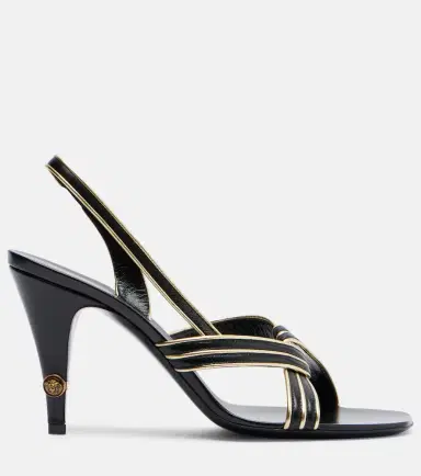 Versace Gianni leather slingback sandals | Thumbnail 4 Versace Gianni leather slingback sandals | Thumbnail 4