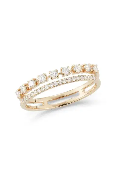 DANA REBECCA DESIGNS Diamond Ava Bea Double Row Ring | Thumbnail 1 DANA REBECCA DESIGNS Diamond Ava Bea Double Row Ring | Thumbnail 1