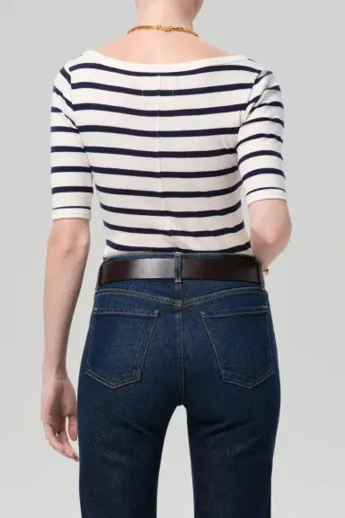 Citizens of Humanity Three Quarter Sleeve Boat Neck Slim Tee | Thumbnail 4 Citizens of Humanity Three Quarter Sleeve Boat Neck Slim Tee | Thumbnail 4