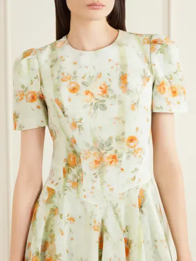 McQueen Asymmetric Floral-print Silk-crepe De Chine Mini Dress | Thumbnail 4 McQueen Asymmetric Floral-print Silk-crepe De Chine Mini Dress | Thumbnail 4