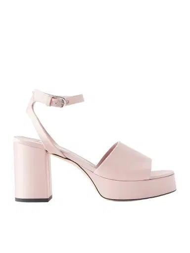 TOTEME 90 Satin Platform Sandals | Thumbnail 1 TOTEME 90 Satin Platform Sandals | Thumbnail 1