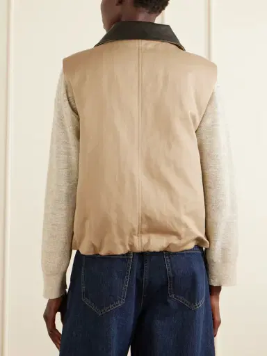 Brunello Cucinelli Reversible Checked Padded Cotton And Linen Gilet | Thumbnail 3 Brunello Cucinelli Reversible Checked Padded Cotton And Linen Gilet | Thumbnail 3