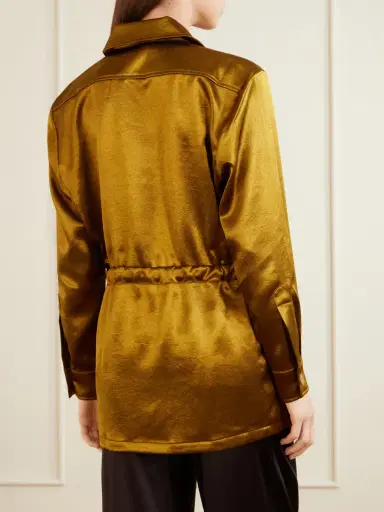 Giuliva Heritage Tessa Drawstring Satin Jacket | Thumbnail 3 Giuliva Heritage Tessa Drawstring Satin Jacket | Thumbnail 3