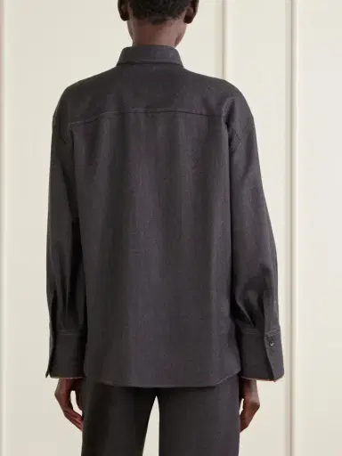 Brunello Cucinelli Oversized Wool Shirt | Thumbnail 4 Brunello Cucinelli Oversized Wool Shirt | Thumbnail 4