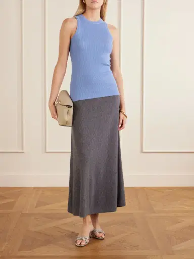 Lisa Yang Amya Ribbed Cotton And Cashmere-blend Tank Top | Thumbnail 2 Lisa Yang Amya Ribbed Cotton And Cashmere-blend Tank Top | Thumbnail 2