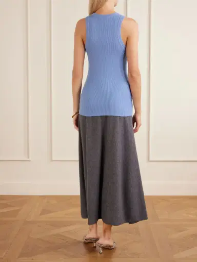 Lisa Yang Amya Ribbed Cotton And Cashmere-blend Tank Top | Thumbnail 3 Lisa Yang Amya Ribbed Cotton And Cashmere-blend Tank Top | Thumbnail 3