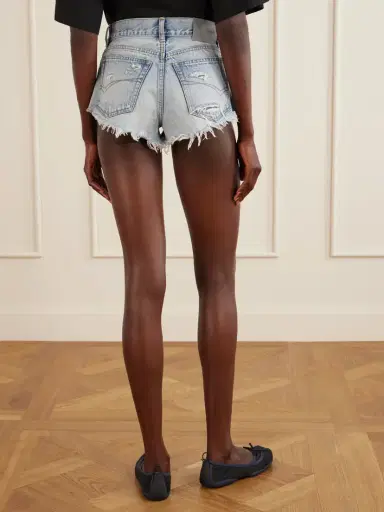 Balenciaga Frayed Denim Shorts | Thumbnail 4 Balenciaga Frayed Denim Shorts | Thumbnail 4