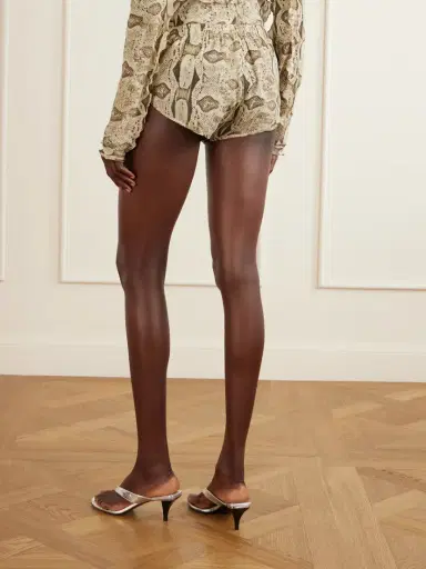 Gucci Phyton-print Silk-blend-chiffon Shorts | Thumbnail 4 Gucci Phyton-print Silk-blend-chiffon Shorts | Thumbnail 4