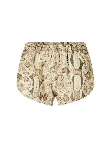 Gucci Phyton-print Silk-blend-chiffon Shorts | Thumbnail 1 Gucci Phyton-print Silk-blend-chiffon Shorts | Thumbnail 1