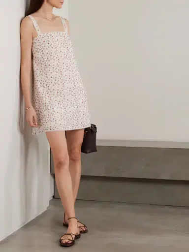 Posse Charlotte Lace-trimmed Floral-print Cotton Mini Dress | Thumbnail 2 Posse Charlotte Lace-trimmed Floral-print Cotton Mini Dress | Thumbnail 2