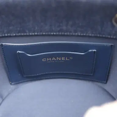 Chanel Chanel Small Coco Beach Shopping Tote Bag Bag Beige Raffia and Dark Blue Denim Light Gold Hardware | Thumbnail 9 Chanel Chanel Small Coco Beach Shopping Tote Bag Bag Beige Raffia and Dark Blue Denim Light Gold Hardware | Thumbnail 9