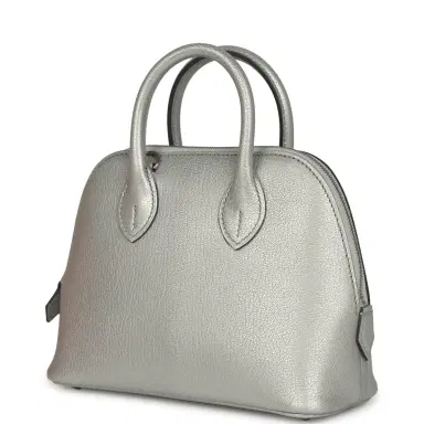 HERMÈS Hermes 1923 Bolide Mini Argent Chevre Mysore Palladium Hardware | Thumbnail 5 HERMÈS Hermes 1923 Bolide Mini Argent Chevre Mysore Palladium Hardware | Thumbnail 5