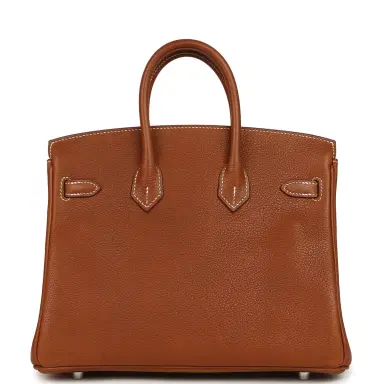 HERMÈS Hermes Birkin 25 Fauve Barenia Faubourg Palladium Hardware | Thumbnail 4 HERMÈS Hermes Birkin 25 Fauve Barenia Faubourg Palladium Hardware | Thumbnail 4